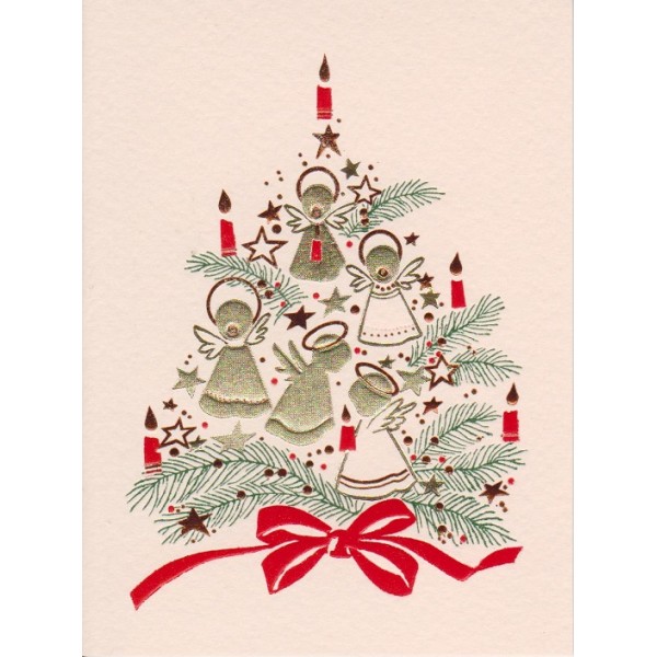 Carte de Noël Mignonne. Carte-Cadeau/Carte de voeux pour Noël avec Un Ange,  Qui décore Un Sapin de Noël: Que la Paix et la promesse de Noël Vous  remplissent : : Fournitures de