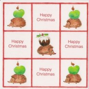 Happy Christmas avec les hérissons, carte de Noël