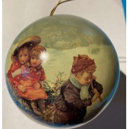 Boule de Noël métal, modèle anglais victorien