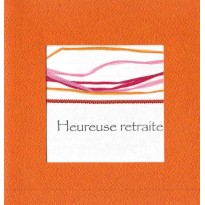 Carte Heureuse Retraite, création originale faite main